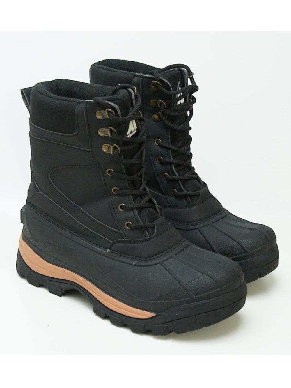 Mishansha Winter Boots Size 10 Faux Fur Lined Work Duck Boot Lace up Black